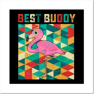 Best Buddy Flamingo Posters and Art